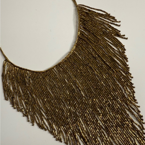 Free People Amira Choker Necklace in Gold Beads NWT - Picture 8 of 8